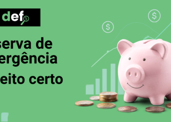Reserva de emergência representada por um cofrinho protegido, simbolizando segurança financeira.